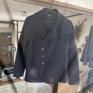 블랙 울 피코트