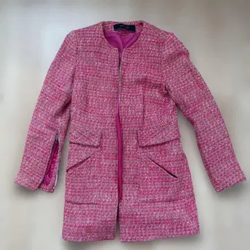 ZARA BASIC 노카라 자켓 M 핑크