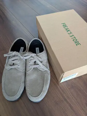 미사용 FREAKSSTORE 모카신 신발 24.5 그레이쉬 베이지