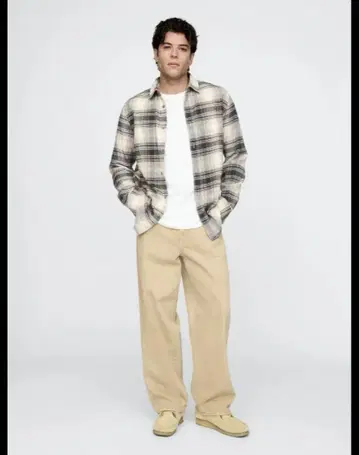 GAP 슈퍼 배기 데님 베이지 와이드 팬츠 30 x 30