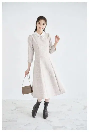 [ tocco closet ] 체크 무늬 A라인 원피스 [ 새상품급 ]