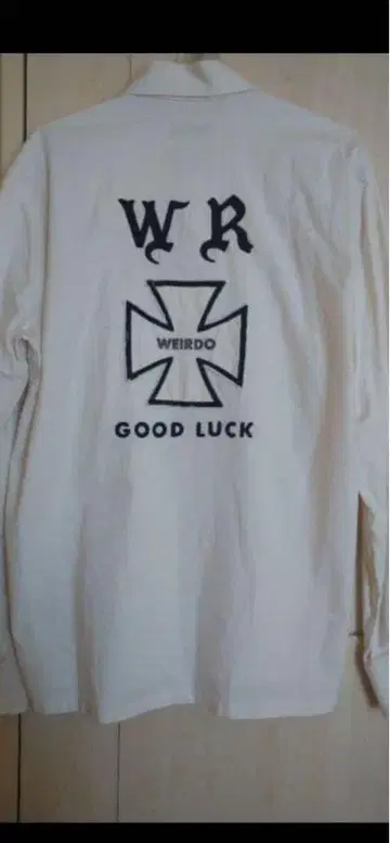 weirdo / Back iron cross shirts / L