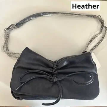 Heather 리본 숄더 BAG 차콜 그레이