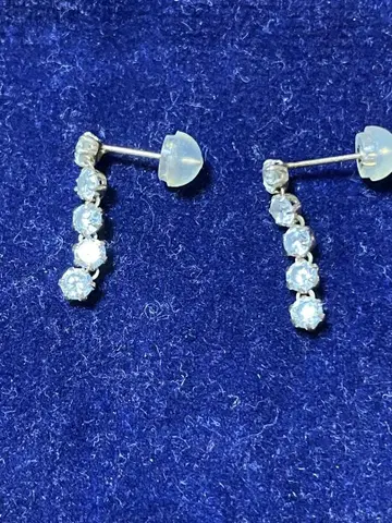 k10 크리스탈 드롭 귀걸이 골드 톤 약 3.4cm
