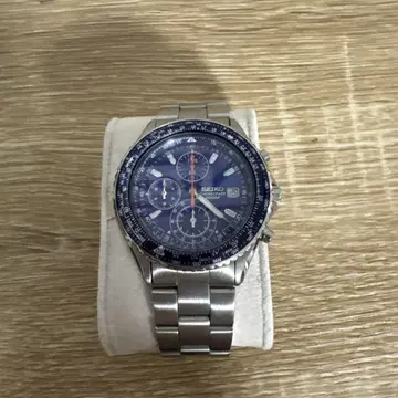 SEIKO 크로노그래프 손목시계 다크 블루