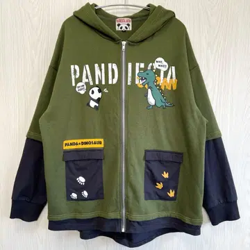 PANDIESTA 팬디에스타 팬더 디노 공룡 집업 후드티