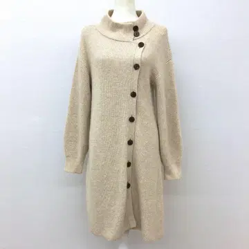 JILLSTUART 하이넥 니트 롱 원피스 베이지