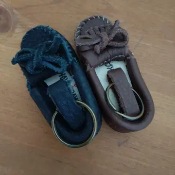 가죽 MINNETONKA 신발형 키링 2색 세트 미사용 새상품 미시착