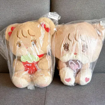 mikko 캐릭터 라떼 봉제 인형 2개 세트