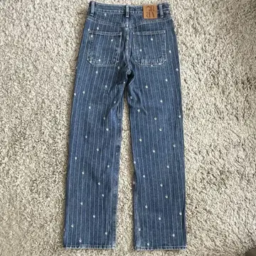 한국*GROVE 그로브* 로고 자수 데님 팬츠 블루 S