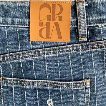 한국*GROVE 그로브*로고 자수 데님 팬츠 S musinsa