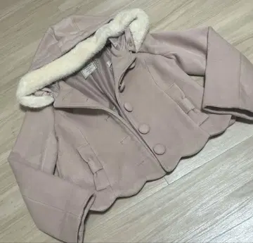 Ank Rouge 밑단 스캘럽 숏코트 핑크 M