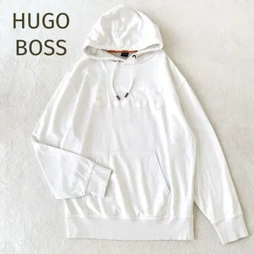 HUGO BOSS 현행 빅 로고 풀오버 후드티 빅 사이즈 XL 화이트