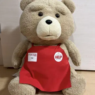 TED 봉제 인형 빨간색 에이프런