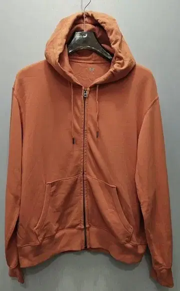 오렌지 풀 지퍼 후디