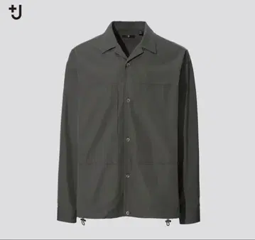 유니클로 플러스J 수피마 코튼 오버 사이즈 셔츠 블루종