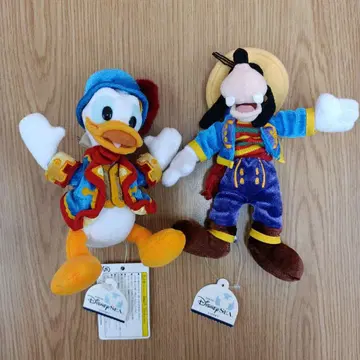 종이 택 포함 디즈니씨 그랜드 오픈 도날드 구피 봉제인형 2개