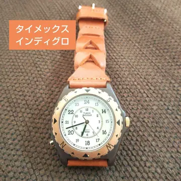 TIMEX 타이맥스 Indiglo 인디그로 손목시계 남성용 가죽