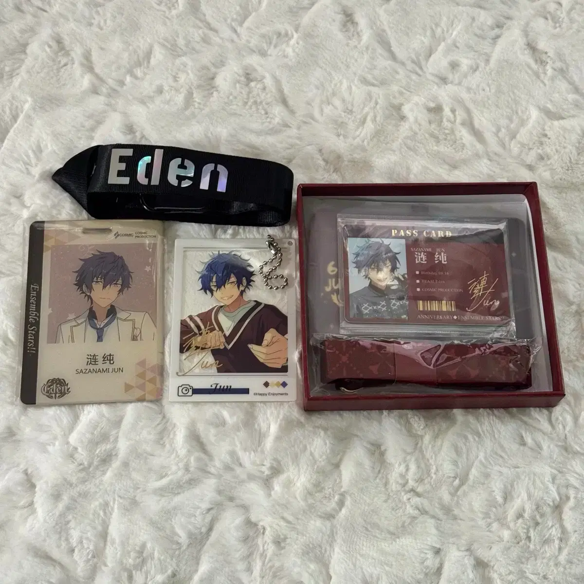 Ensemble Stars! Saionji Jun 6th Anniversary ID Card + Employee ID Card + Encounter Acrylic Bulk WTS