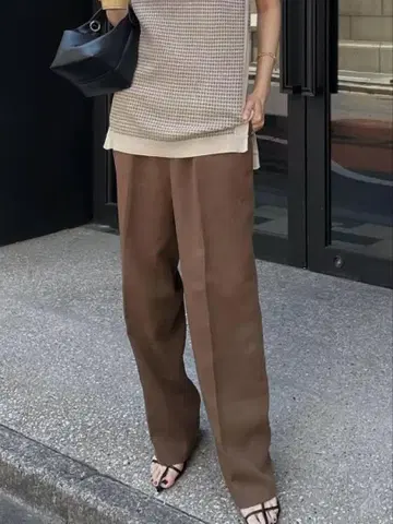 todayful Pique Tuck Trousers