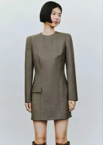ZARA 라이트 브라운 원피스