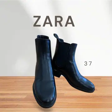 ZARA 블랙 사이드 고어 부츠 37