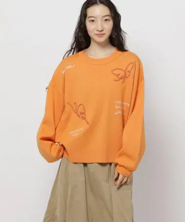 새상품 Niko and - 코드 모티브 로고 풀오버 맨투맨 대형