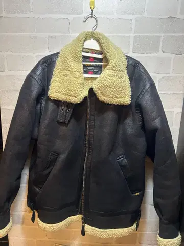 ALPHA INDUSTRIES 가죽 보아 자켓 L