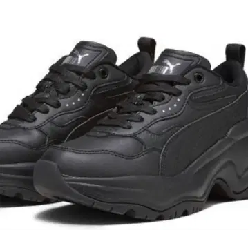 PUMA 블랙 스니커즈 통굽 푸마 시리아 웨지