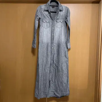 Lee 긴팔 셔츠 원피스 그레이
