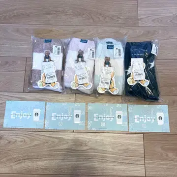 [ 티켓 4장 포함 ] 젤라피케 스벅 콜라보 삭스 4개 세트