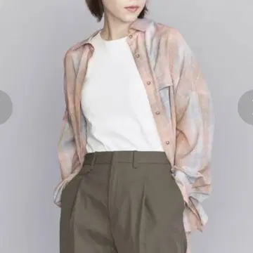 유나이티드 애로우즈 체크 셔츠