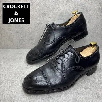 CROCKETT&JONES 크로켓앤존스 세미 브로그 가죽 신발 블랙