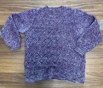 손뜨개질 레이스 니트 스웨터 긴팔