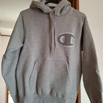 Champion 그레이 후드티 S 사이즈
