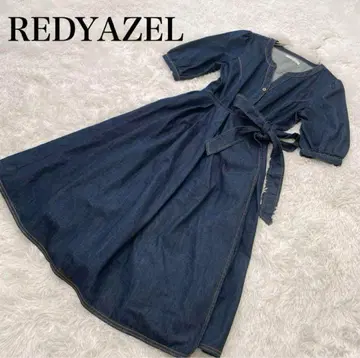 REDYAZEL 레이디 아젤 데님 원피스 랩스커트 A 라인 롱