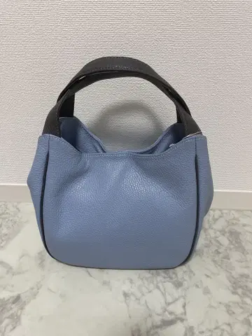 이탈리아 가죽 콤비 컬러 핸드백 라이트 블루