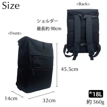 블랙 백팩 18L 폴리에스테르
