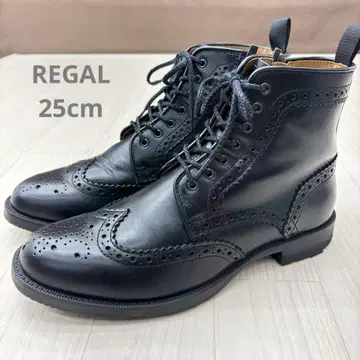 REGAL 리갈 사이드 지퍼 카우보이 부츠 윙팁 25