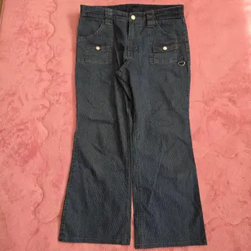 [ 여성복 ] 새상품급 스트레이트 데님 다크 블루 XL 허리 73