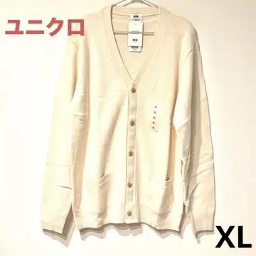 [ 새상품 ] UNIQLO 유니클로 남성용 가디건 화이트 XL 사이즈