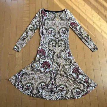 이탈리아제 Just Cavalli 바로크 패턴 긴팔 원피스