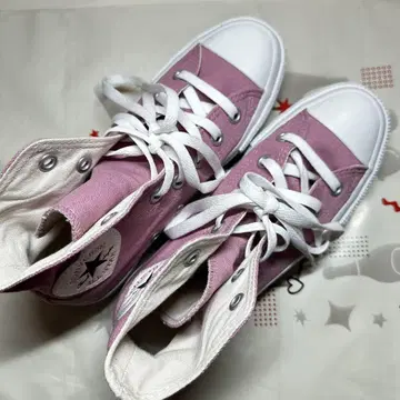 컨버스 핑크 하이컷 스니커즈