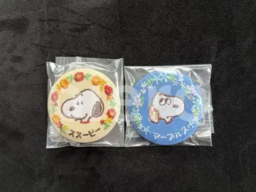 스누피 시크릿 꽃말 자수 캔뱃지 / 2종