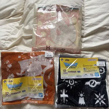 포켓몬스터 디지몬 캐릭터 타월 핑크 오렌지 블랙 핸드 타월