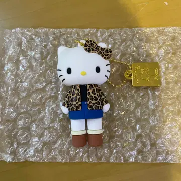 헬로키티전 시크릿 마스코트 레오파드 무늬 키링 약 7.1cm