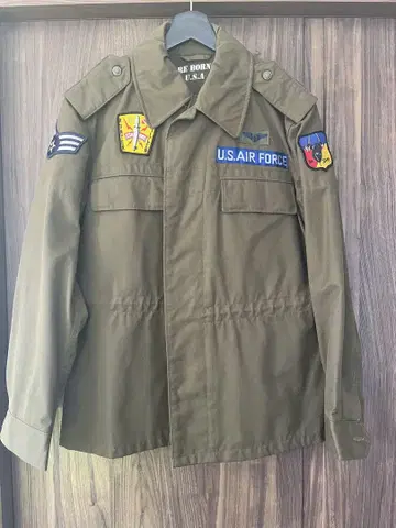 U.S. AIR FORCE 와펜 부착 밀리터리 자켓