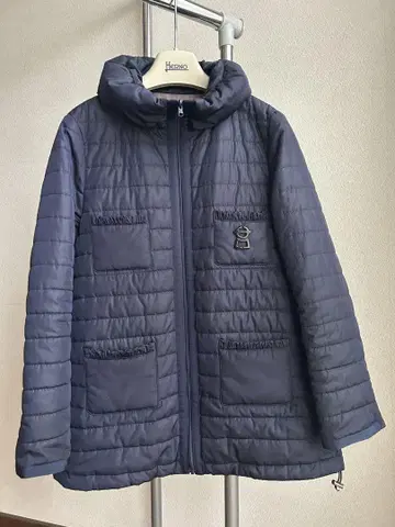 피코네 퀼팅 코트 네이비
