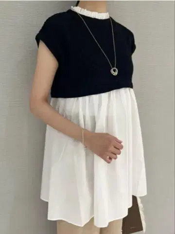 Ballsey 벌키 얀 저지 콤비 튜닉 풀오버