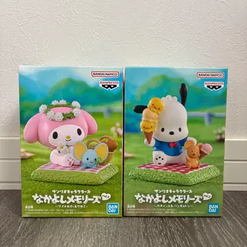 [산리오] 나카요시 메모리즈 피규어 2체 세트 마이멜로디 & 포차코
